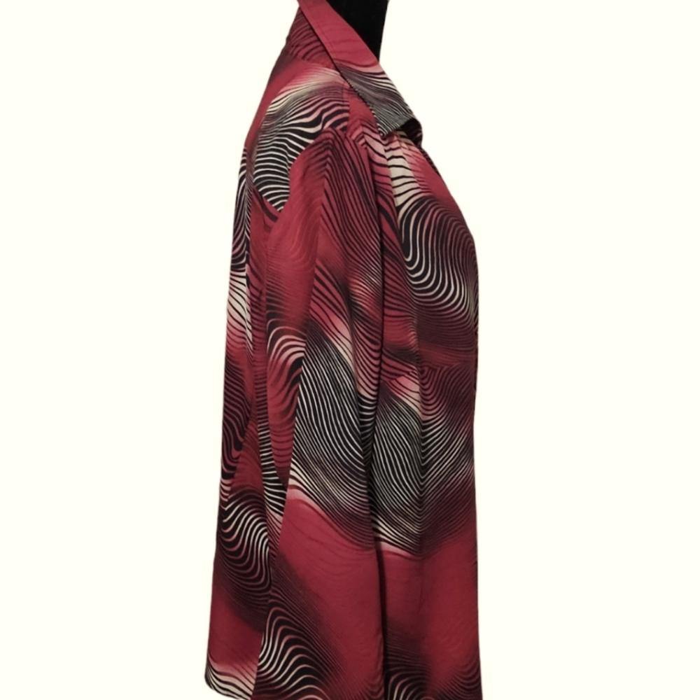 ASHLEY STEWART Women's Button-down Blouse in Hypnotic Print 16W - Picture 8 of 8